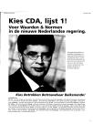 Kies CDA, lijst 1!