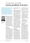 Interim-predikant in de kerk