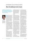 Een kruishout als troon