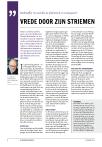 Vrede door Zijn striemen