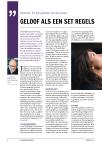 GELOOF ALS EEN SET REGELS