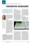 TEKSTKRITIEK: BEDREIGING?