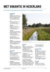MET VAKANTIE IN NEDERLAND