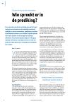 Wie spreekt er in de prediking?