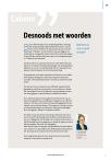 Desnoods met woorden