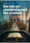 Doe mee aan consideraties rond hbo-predikant